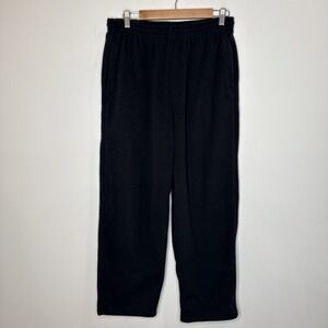 Skims Teddy Sherpa Pull On Pant Women M Black Pockets Drawstring Baggy Boyfriend